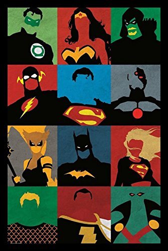 Back To School College Framed Posters!! Justice League - Minimalist -  Picture Frame Graphic Art